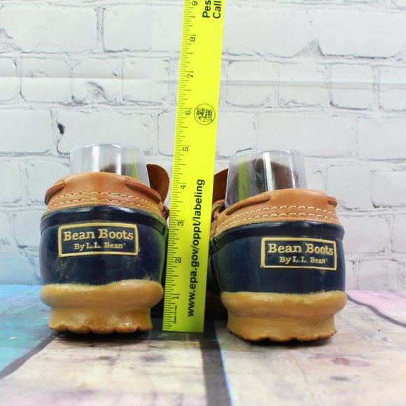 LL Bean Unlined Brown Leather Low Rubber Ankle Duck Boots Size 8 - Picture 8 of 9